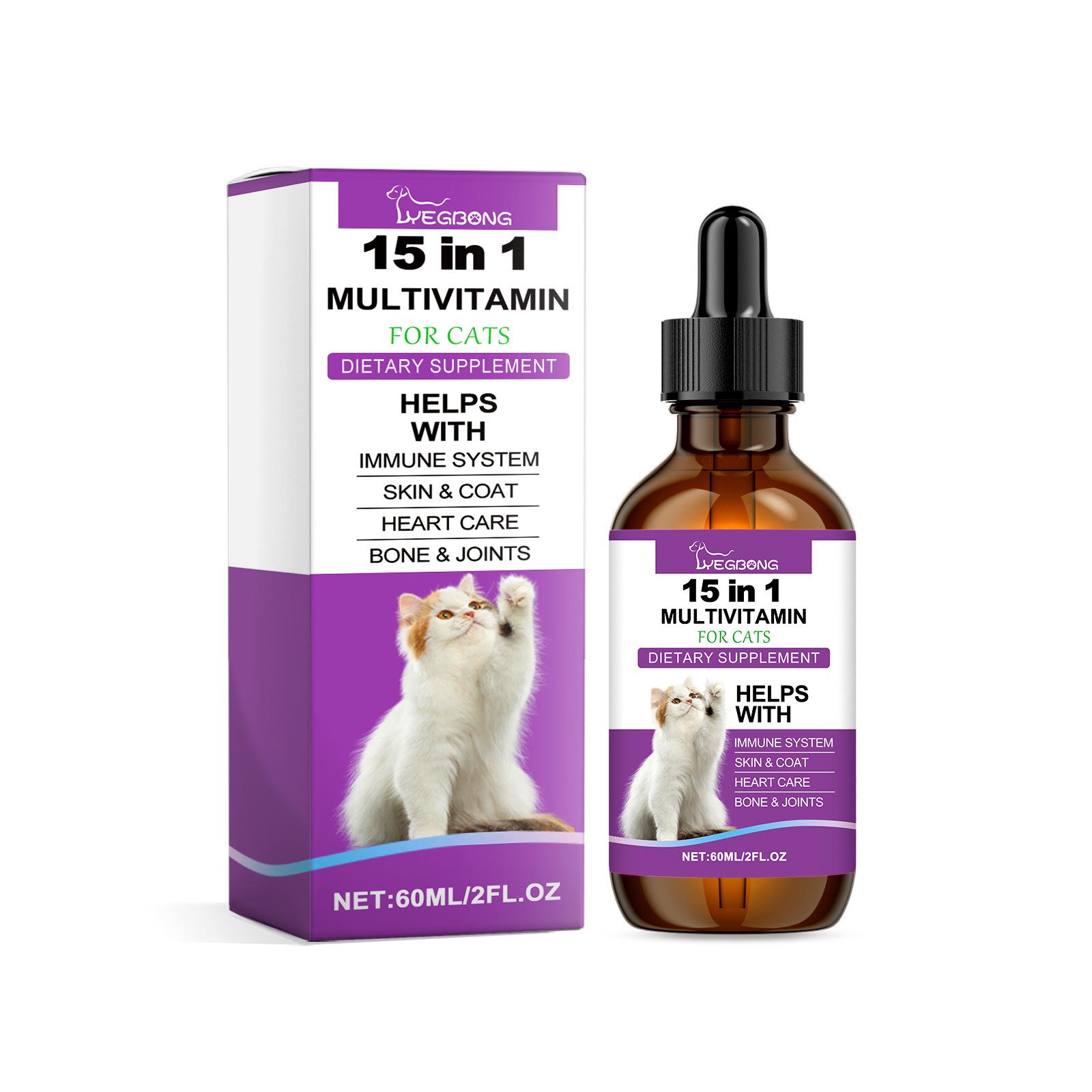 Yegbong Pet Cat Vitamin Drops for Daily Support and Comfort