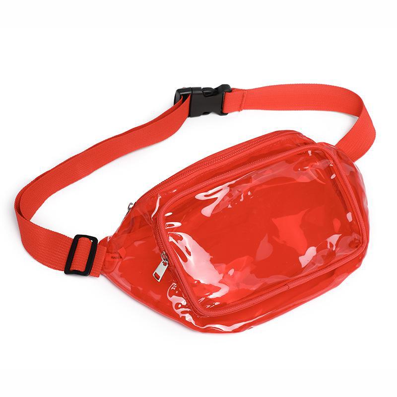 Clear PVC Waterproof Waist Bag for Sports, Running, and Travel with Logo