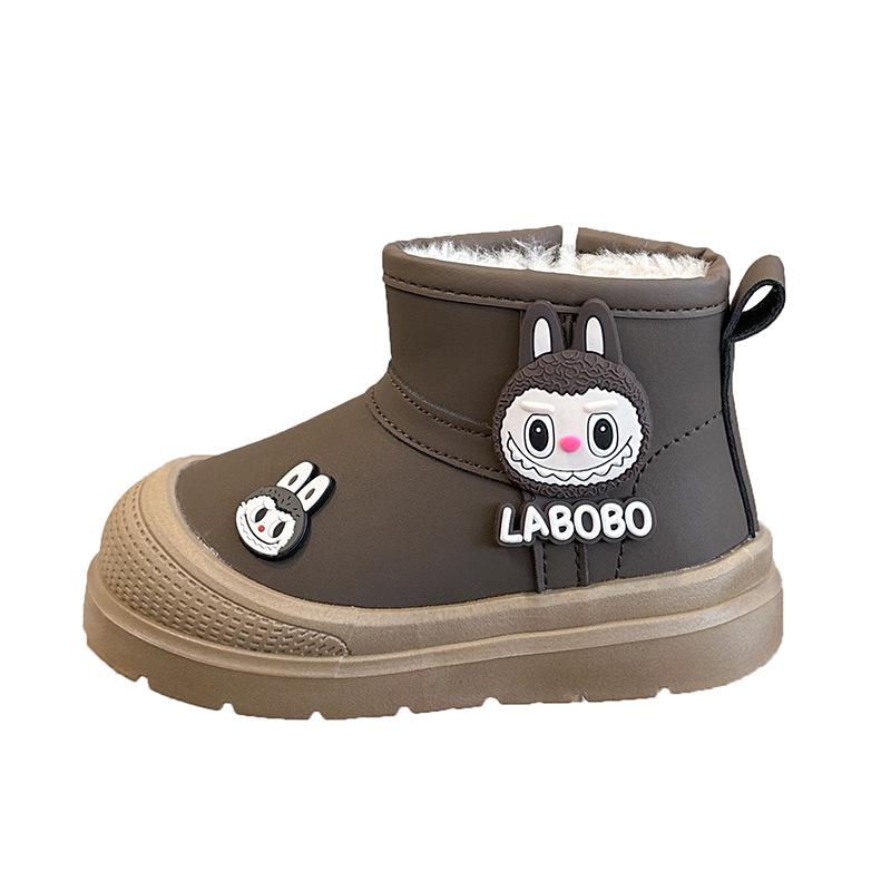 Kids' Cartoon Snow Boots 2025: Warm, Waterproof, Non-Slip Winter Cotton Shoes with Velvet Lining