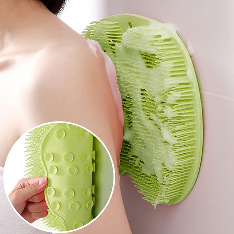 Shower Foot Back Scrubber Silicone Bath Massage Pad Bath Massage Cushion Brush Back Washer