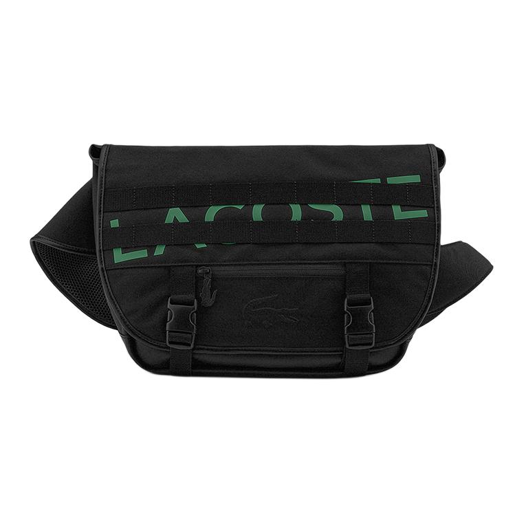 Lacoste Casual Versatile Sports Canvas Shoulder Crossbody Bag Medium Unisex bags Black NU3904SR-000 BlackMedium 14090₽