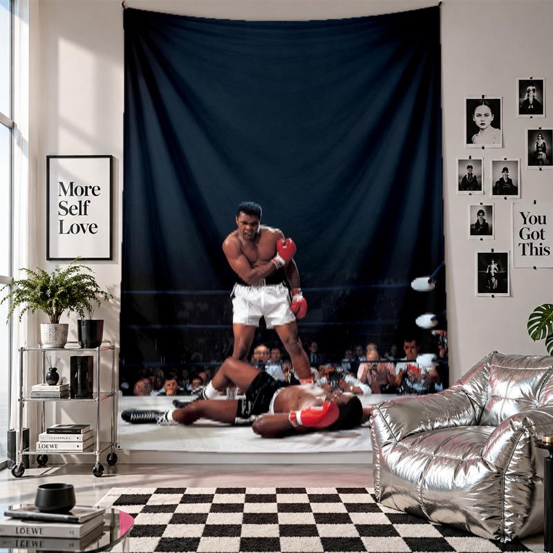 Wall TapestryMuhammad Ali Art Hanging Cloth Decorative Background Cover for Room Decoration
