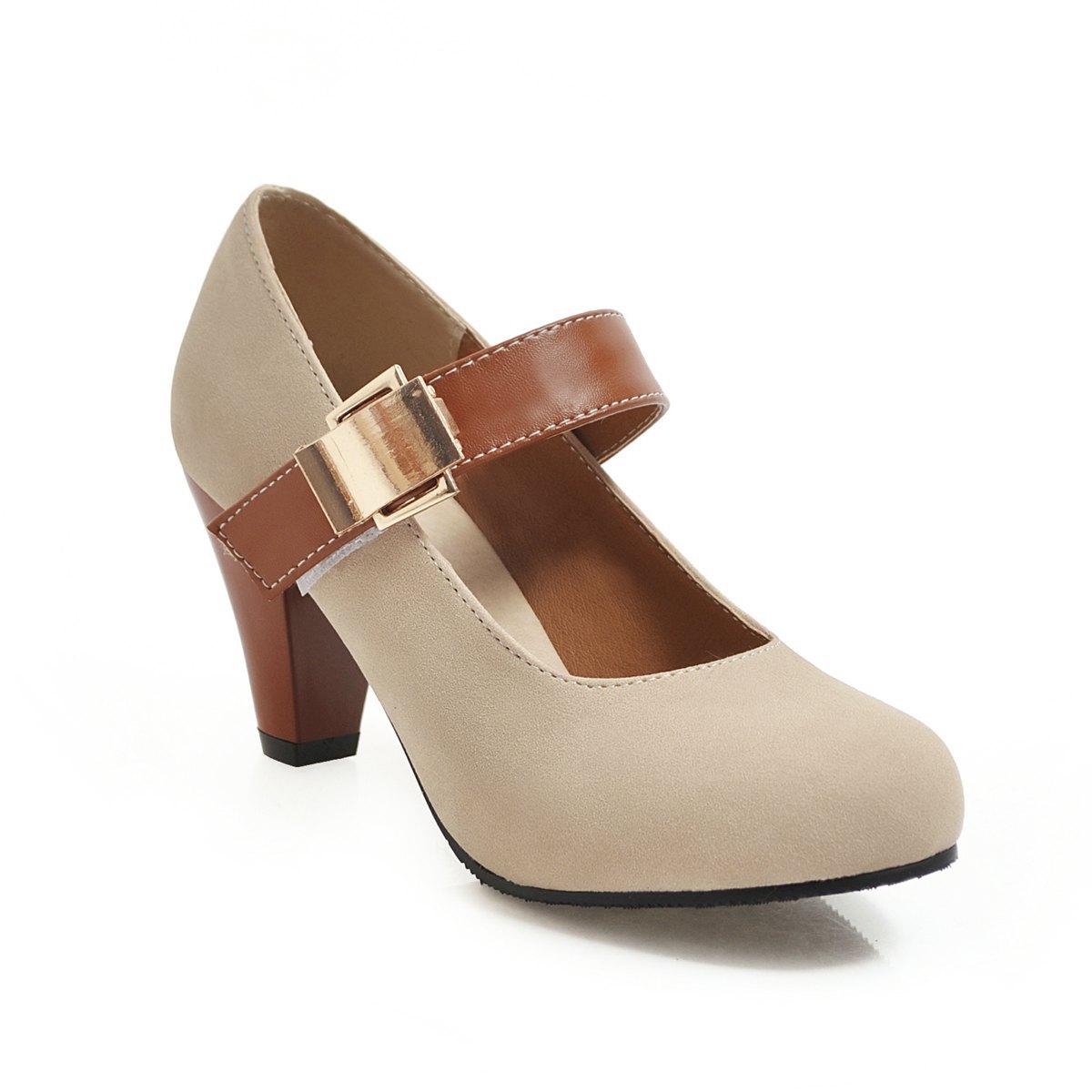 

Custom Mary Jane Pumps Shoes Women 2025 New Autumn Thick Heel 7.5cm Contrast Color Office Lady Work Shoes Female Pumps WSH5249 39