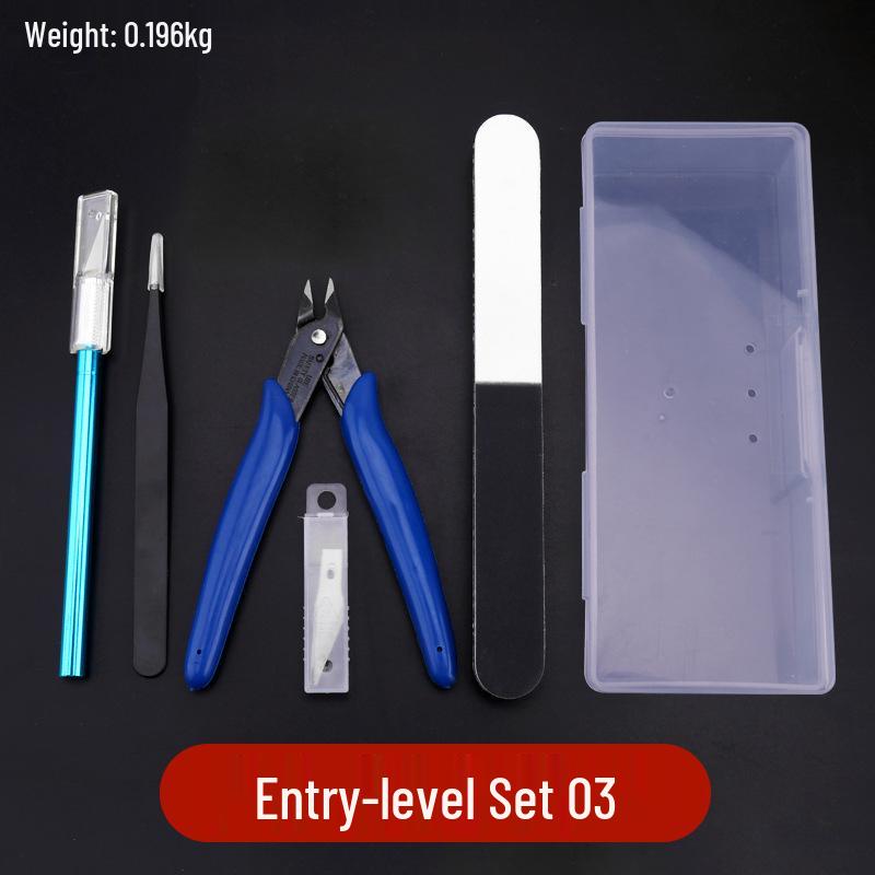 Entry-Level 5-Piece Gundam Model Tool Set: Build, Sand, Disassemble, Store