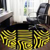 1pc Zebra Stripes Office Round Area Rug, Indoor Mat Suitable ForOffice, Under Office Chairs Bedroom Living Room Home Decor, Room Deco 060