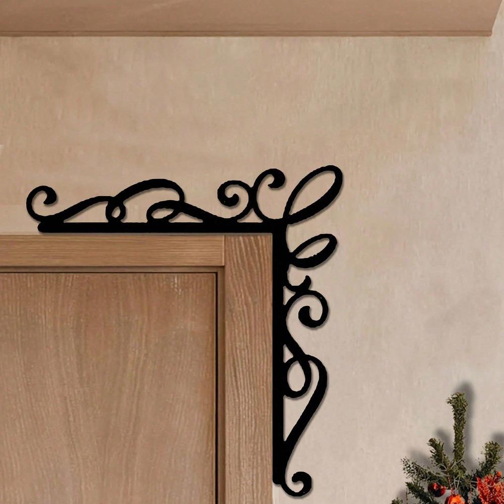 Vintage Forged Iron Wall Art with Scroll Patterns Durable Handcrafted Metal Decor for Home Christmas Gift