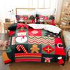 Merry Christmas Duvet Cover Christmas Graffiti Bedding Set Happy New Year Quilt Cover Holiday Gifts Bedroom Decoration