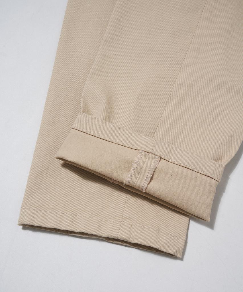 HALBKREIS LAYOUT Cp 306 Washed Tapered Fit Cotton Pants Kh