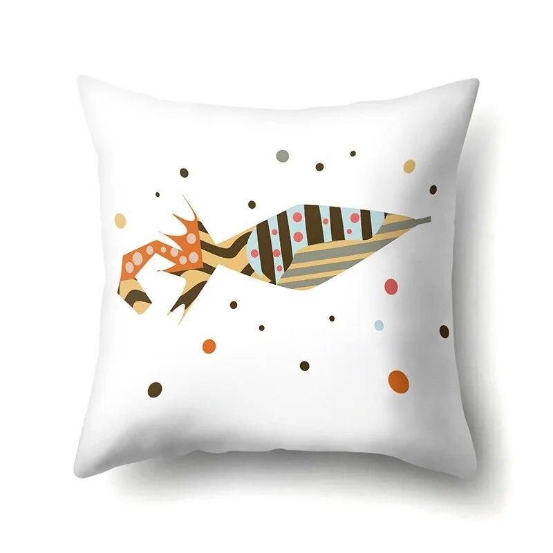 Musical Instrument Knitted Pattern Printed Pillow Cover Sofa