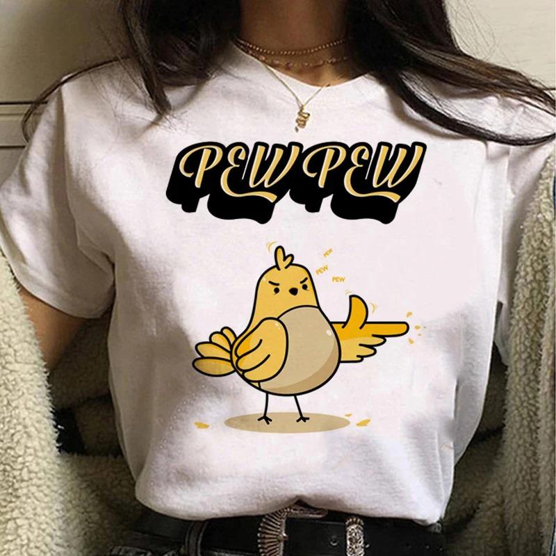 Pew Pew Madafakas T Shirt Women Kawaii Summer Tops Cartoon Tshirt Funny Black Cat Graphic Tees Unisex Harajuku Streetwear FeUnisex