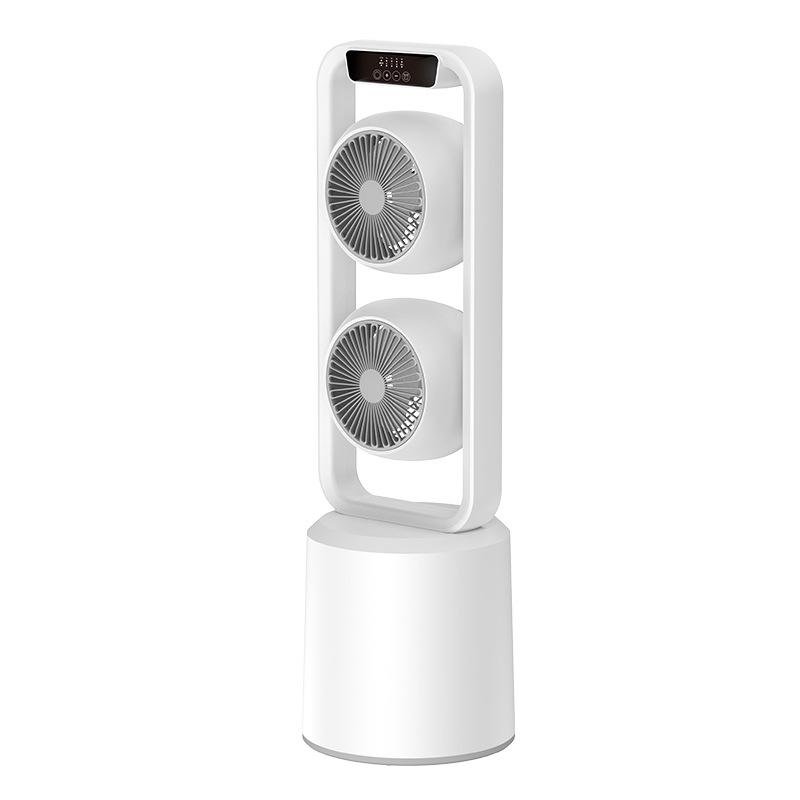 Dual-Use DC Terrace Fan: High-Power, Variable Frequency, Timer-Controlled Air Circulation & Camping Fan. 26cm x 26cm x 83cm