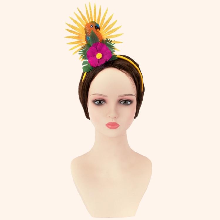 Light weight Electronic Flower Headbands Parrots Festival Celebration Hairband for Special Occasion