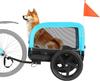 Sepnine 20303N 2-in-1 Haustier Fahrradanhänger Kinderwagen Faltbar 30 kg Kapazität 16" Räder Atmungsaktiv EU Lager