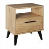 Bedside Table with Drawer, Bedside Table with Shelf, OAK Craft Loft
