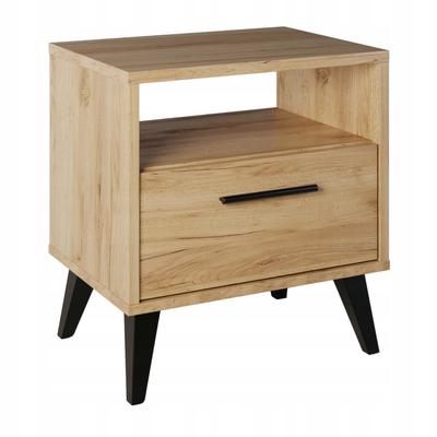 Bedside Table with Drawer, Bedside Table with Shelf, OAK Craft Loft