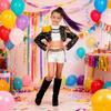Demon Hunter Girl's Costume Performance Outfit for Stage Shows Halloween Cosplay Stage Attire for Comfort Colorful Dance Ensemble