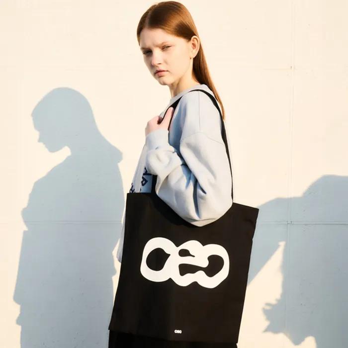 CEC GRAPHIC LOGO COTTON BAG(BLACK)