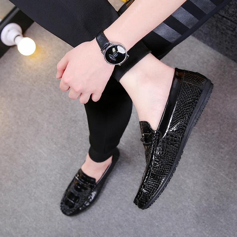 Fashion Leather Men's Casual Shoes Luxury Brand Comfortable Man Loafers Breathable Lightweight Lazy Shoes Slip-on Driving Shoes