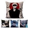 1Pc Satoru Gojo Anime Jujutsu Kaisen Pillow Case Square Pillow Bedroom Sofa Leisure Cushioncar Living Room Home Decoration 40X40