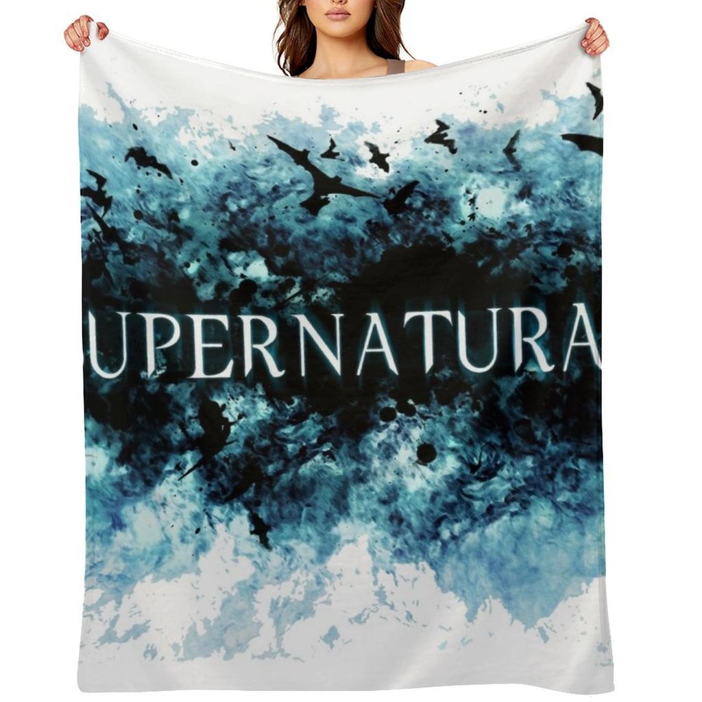 supernatural Throw Blanket Bed covers funny gift Plaid Sofa Quilt Blankets