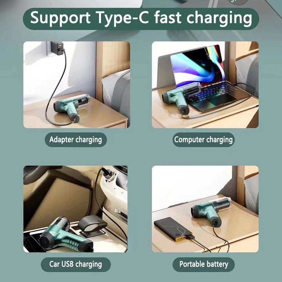185000Pa 3-in-1 Cordless Vacuum Cleaner Strong Suction Handheld Portable Floor Brush Car Appliance