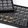 1Set Display Case Diamond Gemstone Storage Box Small Round Plastic Containers Box Jewelry Organizer Container with Foam