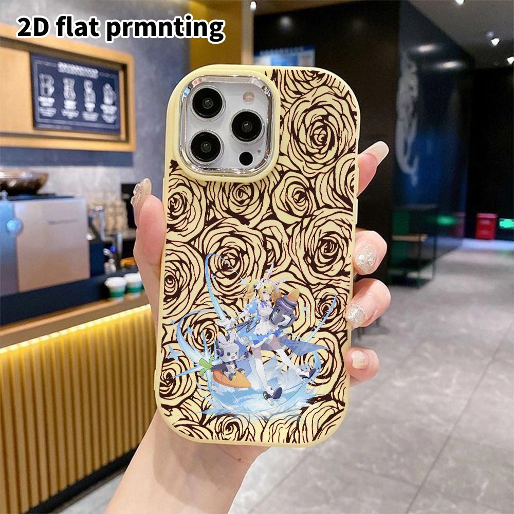 Phone Case: 2D Flat Design Suitable for iPhone 18 17 16 15 14 13 Pro Protective Case, Couple Style, Twin-tail Girl, Christmas and Halloween Gift