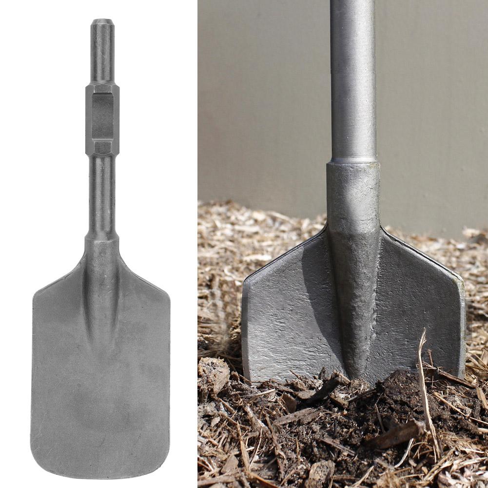 Chrome Steel Clay Spade Scoop Chisel Bit For Electric Breaker with Black Plastic Box