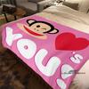 Customizable Cartoon Cute 3D Printing P-PaulF- Frank Flannel Blanket Sofa Home Warm Soft Blanket Four Seasons Portable Gift Blan