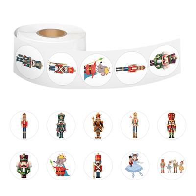 500 Stickers/roll Nutcracker A Style Roll Stickers Reward Encouragement Stickers Creative Handbook Roll Stickers Tape