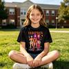 Girls Halloween Short Sleeve T-Shirt for Kids, Print, Loose Fit Casual Cotton Tee, Comfortable Top for Daily Wear