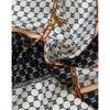 Daks Silk 100  Black Dd Chain Pattern Square Scarf Dcsc2e021bk