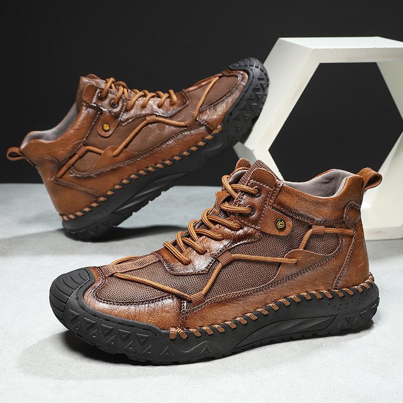 Autumn/Winter Men's High-Top Non-Slip Martin Boots: Outdoor, Casual, Hiking, Mountaineering, Plus Sizes 47-48.
