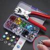 Five Claw Buckle Clamp Set, Baby'S Clothes And Shoes Invisible Color Metal Buckle, Shoe Bag Belt Hole Snap Button Plier Tool