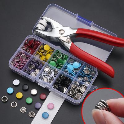 Five Claw Buckle Clamp Set, Baby'S Clothes And Shoes Invisible Color Metal Buckle, Shoe Bag Belt Hole Snap Button Plier Tool