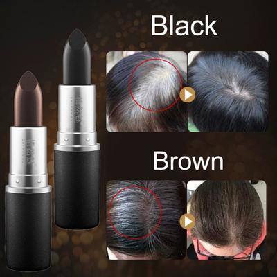4.8 Hair Color Stick Long Lasting Fast Staining Washable High Saturation Cover Gray Hair Lipstick Shape Disposable Hair Dye Pen Home Supply