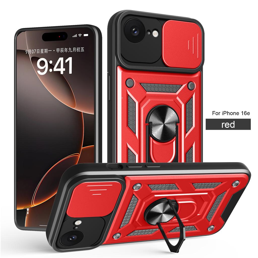 Shockproof Armor Case For iPhone 16e 16 15 14 Pro Max 16Plus 15Plus 13Mini Car Holder Phone Cover Camera Lens Protection Fundas