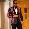 Men's Gold Sequin Patch Performance Suit Jacket