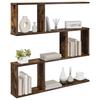 Wall Shelf Smoked Oak 80 x 12 x 79.5 cm Engineered Wood