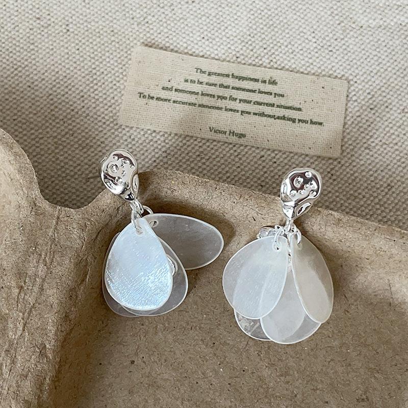 Water Drop Leaf Tassel Earrings Retro Stylish Jewelry