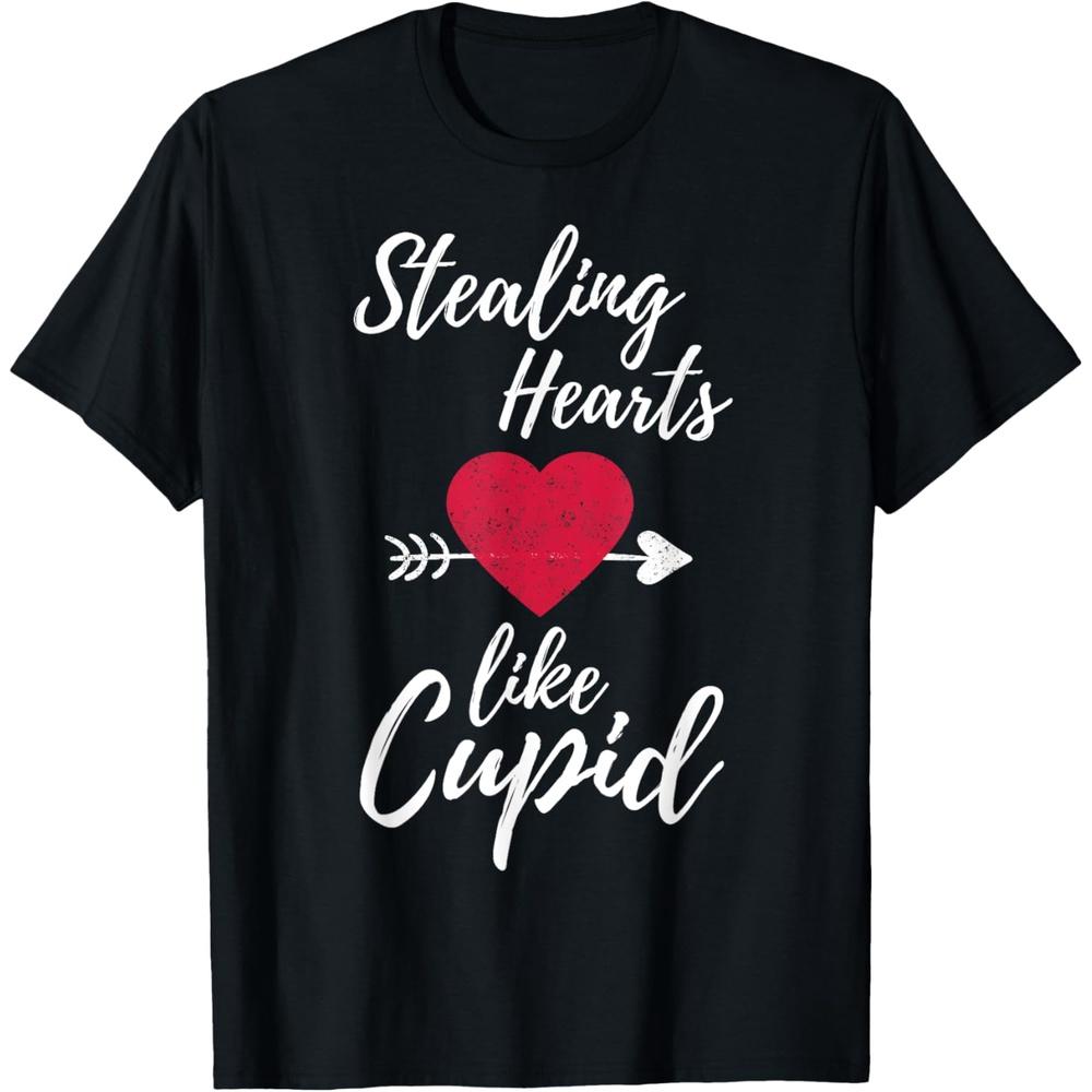 Stealing Hearts Like Cupid - Valentines Day Shirts for Boys T-Shirt XL чёрный