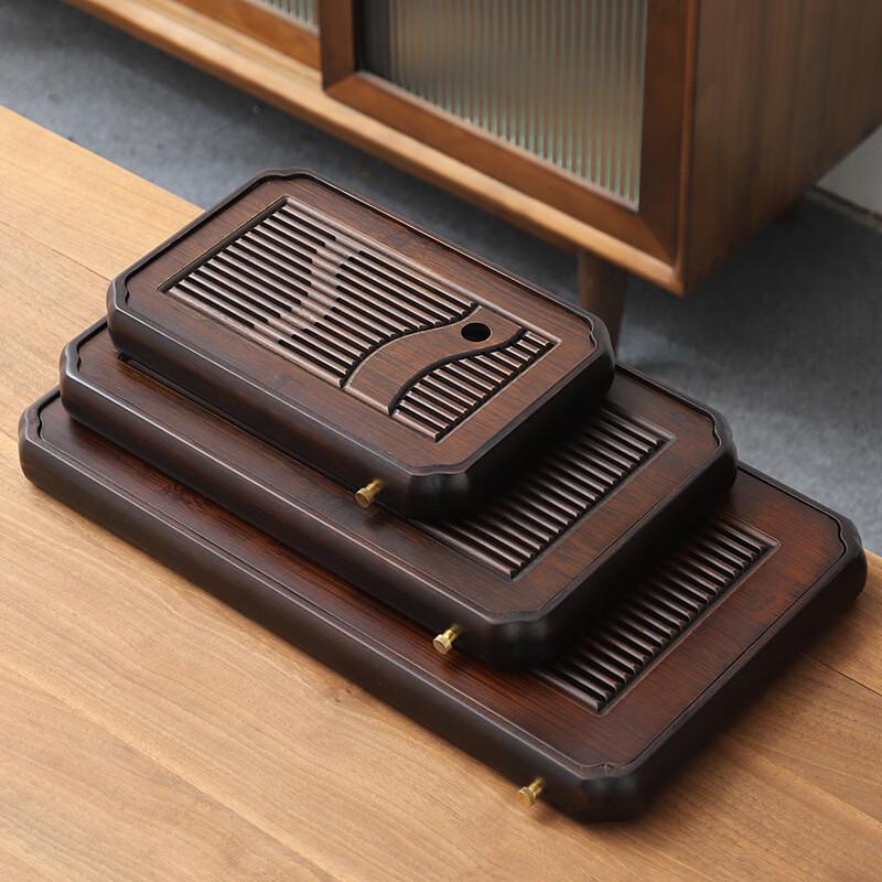 Yuzhou Bamboo Tea Tray with Drainage