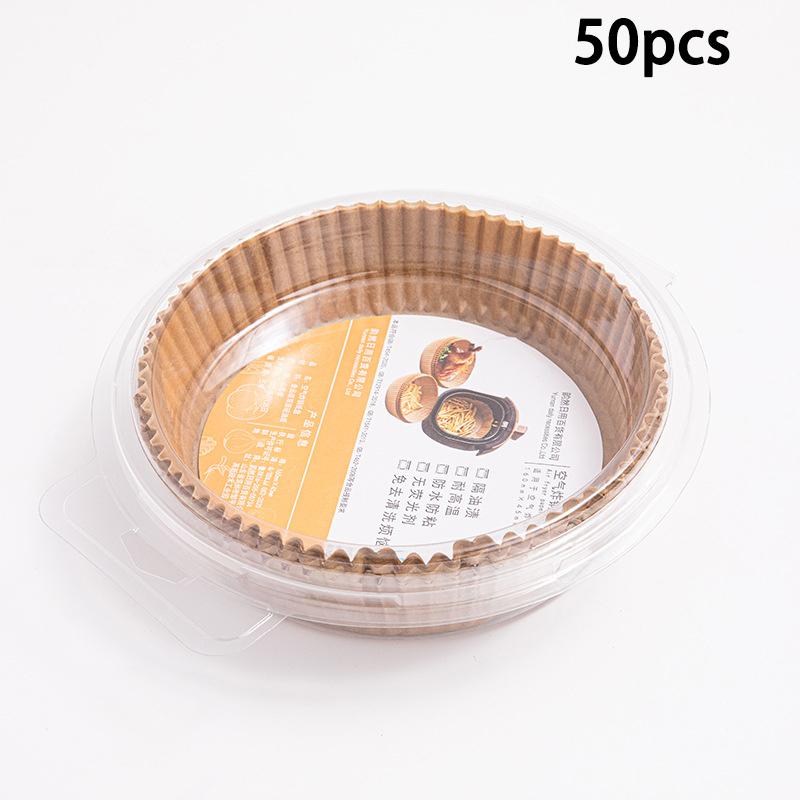 High Temperature Resistant Paper Trays For Air Fryers Oil Absorbing Paper Food Grade Silicone Paper Round Square Baking