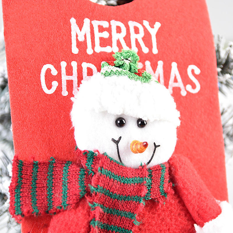 Christmas Hanging Decoration Velvet Santa Claus Elf Doll Label Hanging Ornament Xmas Tree Pendant Merry Christmas Supplies