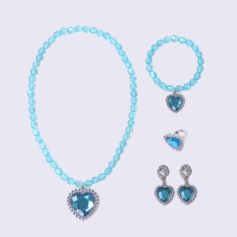 Elsa Princess Accessory Set: Crown, Wand, Gloves, Braids, Necklace, Bracelet, Earrings