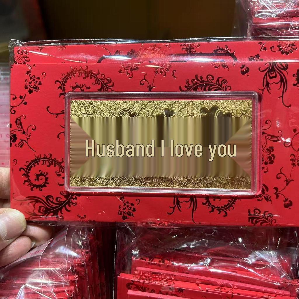 999 Pure Gold Year of the Horse Red Envelope Bag with Creative Mobile Phone Sticker