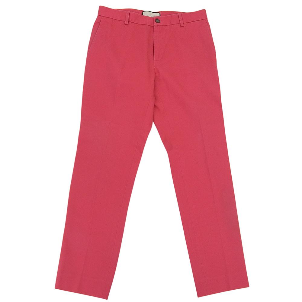 Gucci Men's Cotton Straight Pants, Pink, Size 46, 519546 Bottoms 46 pinkUsed
