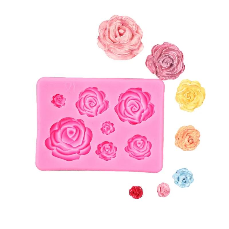 3D Flower Silicone Molds DIY Fondant Craft Cake Candy Chocolate Ice Pastry Baking Tool Mould Handmade Soap Mold Cake Decoration