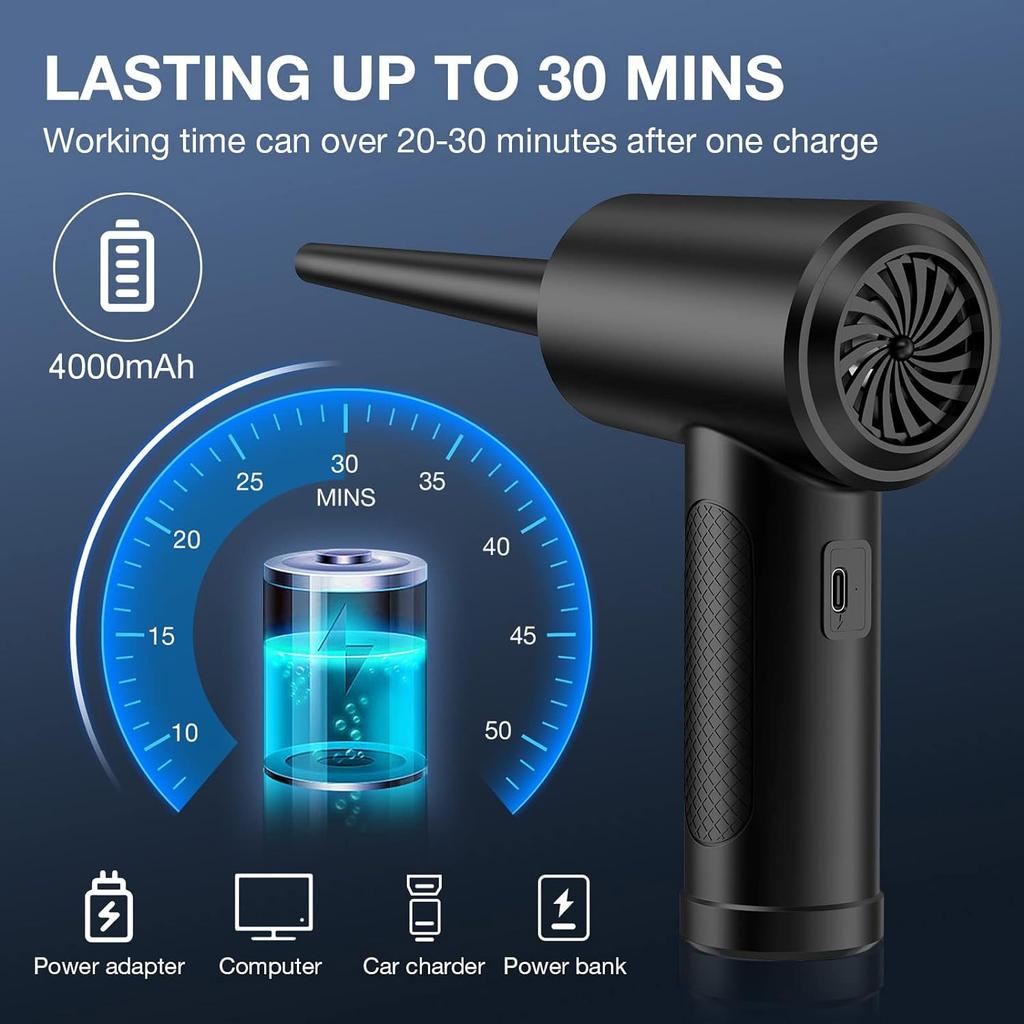 Vacuum Cleaner Wireless Air Duster Computer Keyboard Car Clean 51000RPM USB Portable Electric Dedusting Cordless Air Blower