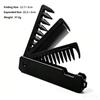 Multifunctional 3 In 1 Folding Pocket Comb, Wide & Fine Tooth Oil Head Beard Styling Comb Portable Travel Barber Hair Grooming T